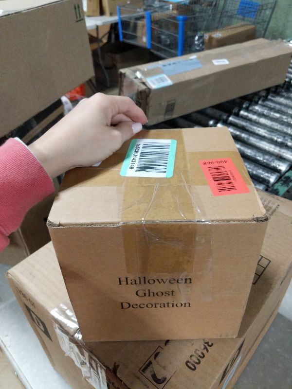 Photo 1 of 2 Packs Halloween Decorations Indoor - USB Power Ghost Decor Kit with Remote Controlled String Lights, Ghosts Halloween Decor Indoor Home Mantel Shelf Table Fireplace