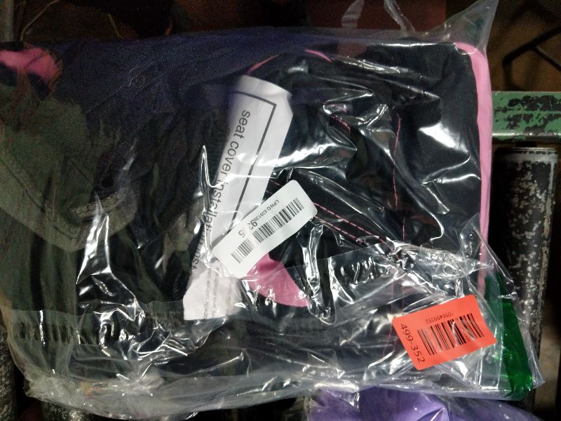 Photo 1 of 2 Pack Universal Car Seat Cover with Breathable Mesh Backrest,Comfortable Car Seat Protector with Foam Padding and Retaining Buckle,Highly Elastic Car Seat Covers Full Set (Pink)