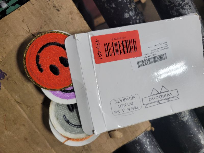 Photo 1 of 12 Pcs Smile Face Iron On Patches Happy Face Chenille Patches for Clothes Dress Jackets Hats Cute Embroidery DIY Craft Applique(2.8 Inch)