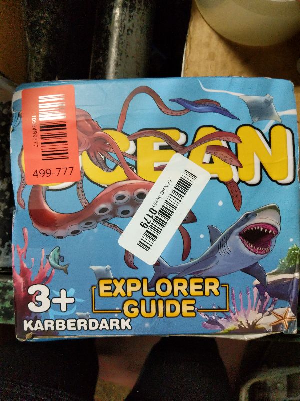 Photo 1 of 12 Pack Ocean Animal Toys with Educational Booklet for Kids, Realistic Soft Plastic Creatures Model Figures for Toddler Boys Girls, Under the Sea Party Favor, Birthday Gifts Water Table Toy