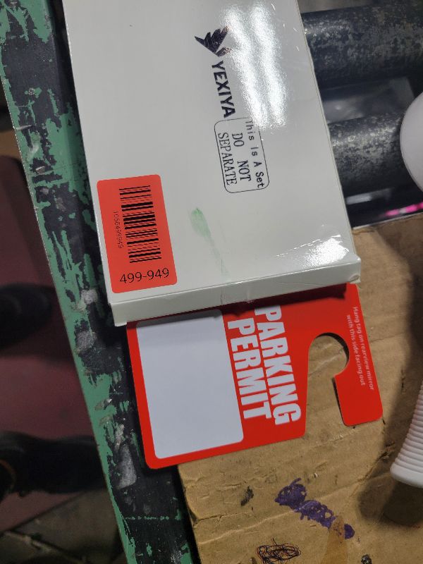 Photo 1 of 100 Pack Parking Permit Hang Tags Plastic Parking Placards PVC Hang Tag 3 x 5 Inch for Car Rear View Mirror (Red)