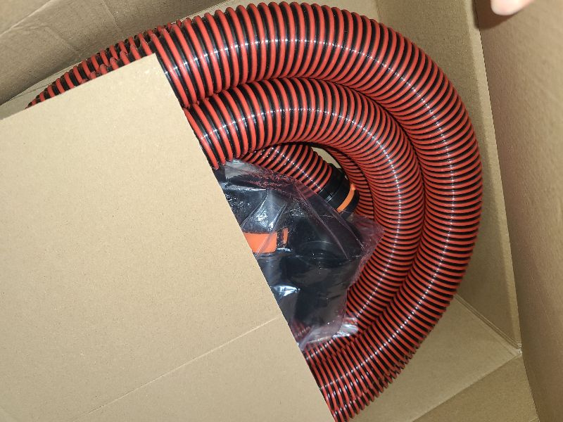 Photo 1 of 16FT Shop Vac Hose, Dust Collection Hose Kit for Home&Shop Vacuums System with 6 Adapters for Woodworking Power Tool & Sander, Compatible with festool/dewalt/bosch/ryobi/makita, etc Most Multi-Brands