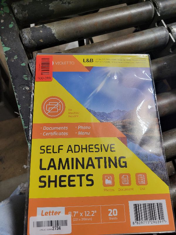 Photo 1 of [VIOLETTO] 20 Sheets - Self Adhesive Laminating Sheets for Ultimate Protection. No Machines Needed, 4 Mil Thickness, 8.5 x 11 Inches. Effortless, Durable & Perfect for Documents & Photos.