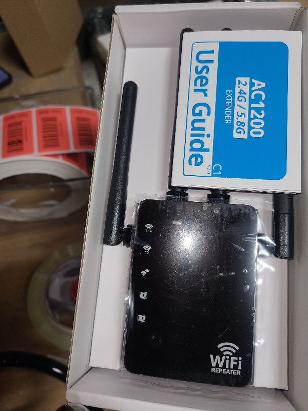 Photo 1 of 12880 Sq.Ft Range WiFi Extender Signal Booster Dual Band 5GHz/2.4GHz, 105-Device Compatibility, Simple Installation, WiFi Extender