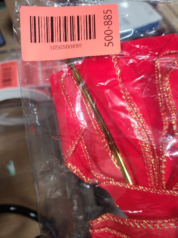 Photo 1 of 2 Pack Red Christmas Bows Outdoor Decorations,12”x20” Large Christmas Tree Topper Bow, Velvet Wreath Bow with Glitter Gold Edge for Xmas Home Front Door Decor