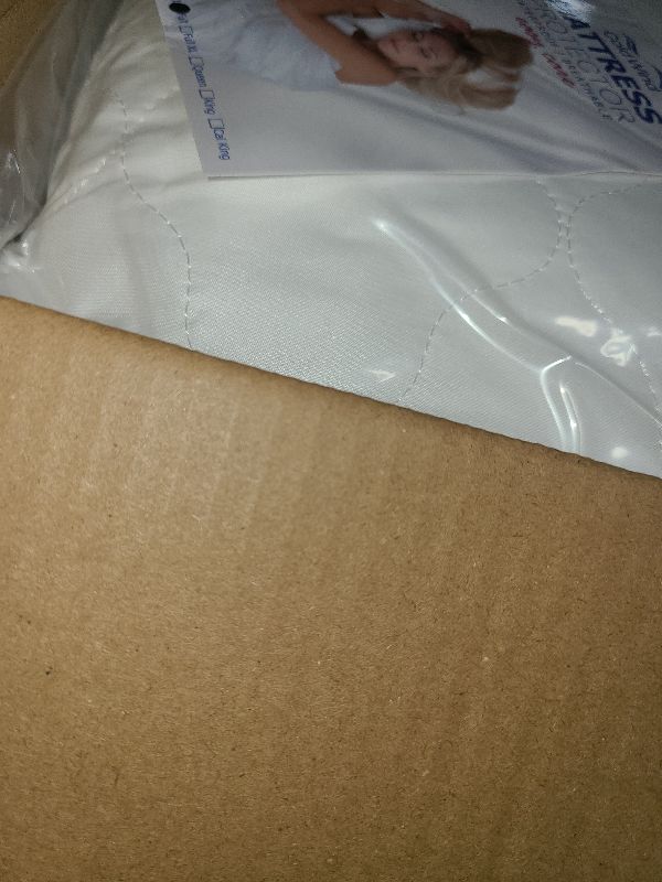 Photo 1 of 2 Pack Full Mattress Pad Waterproof Mattress Protector, Quilted Full Size Mattress Cover Fitted for Adults, Deep Pocket Mattress Protector Up to 18 inches, White (Cover Only)