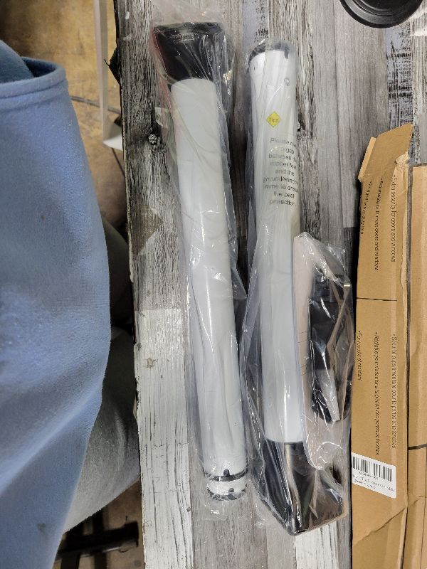 Photo 1 of 2-in-1 Door Security Bar & Sliding Patio Door Stopper Security Jammer Bar Child Proof Adjustable Constructed of High Grade Iron Window Doors Security Bars, White