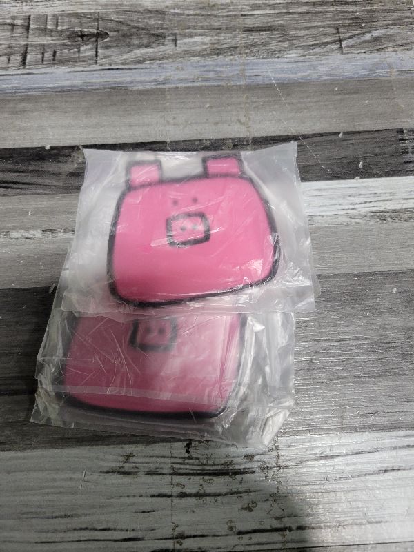 Photo 1 of 2 Pcs Acrylic Colorful Cute Coasters, Heat-Resistant, Non-Slip Drink Mats for Coffee, Tea, and Wine Glasses, Perfect Home Decor (Pig)