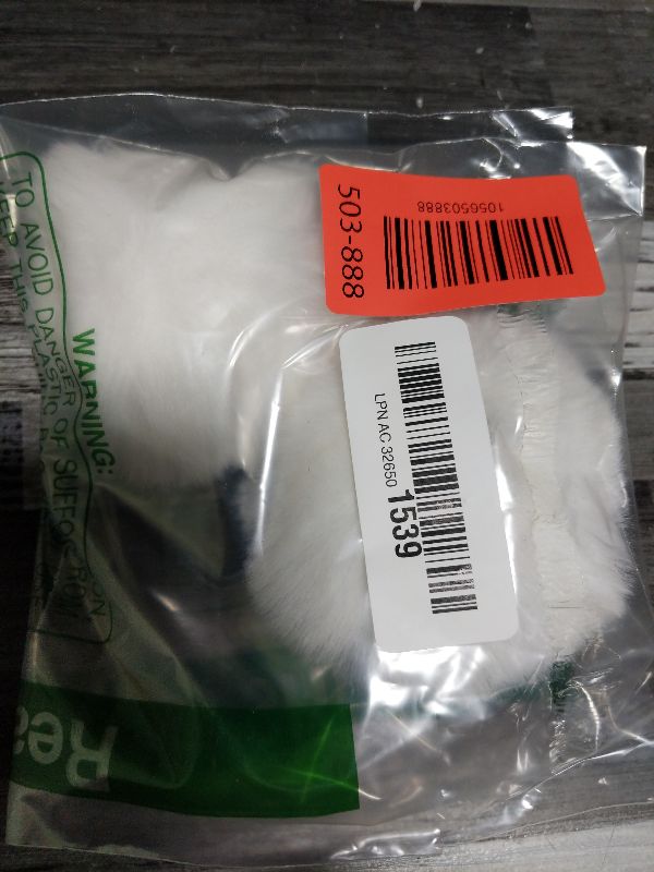 Photo 1 of 2 PCS Easter Bunny Tail Rabbit Tail Fluffy Pom Poms Ball Costume Accessory for Animal Halloween Cosplay Decor (White)