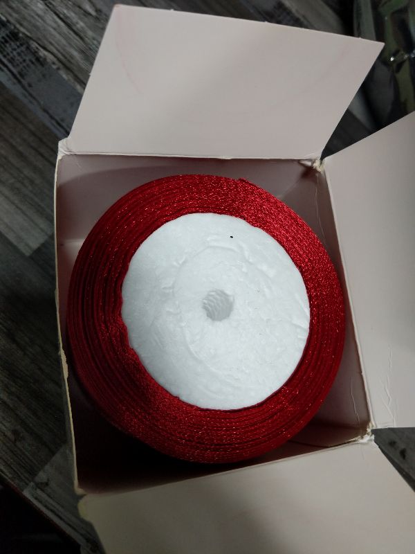 Photo 1 of 2 Rolls Burgundy Ribbon 50 Yards 1.5 Inches Wide Double Faced Polyester Solid Satin Ribbon for Valentine's Day Christmas Wedding Present Wrapping Crafts Burgundy Party Decoration