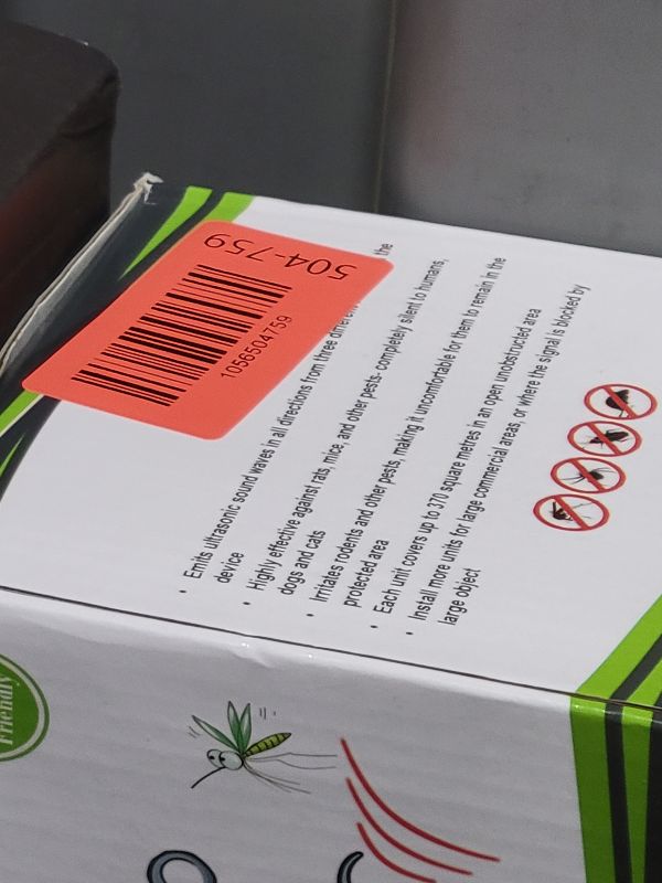 Photo 1 of 2 Pack Ultrasonic Pest Repellent Plug in, Indoor Pest Rodent Control for Mouse Mice Rat Squirrel Bat Roach Spider Ant Bug, Electronic Repelling Device Mouse Traps