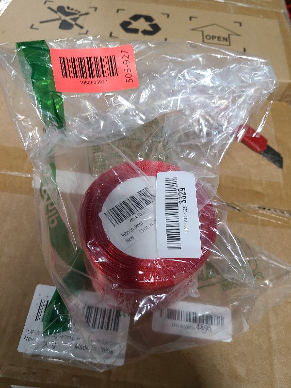 Photo 1 of 2 Rolls 1-1/2 Inch Wide x 25 Yards Red Ribbon, Premium Satin Ribbon Perfect for Gift Wrapping, Flower Bouquets, Wedding, Handmade Bows, Party Decorations