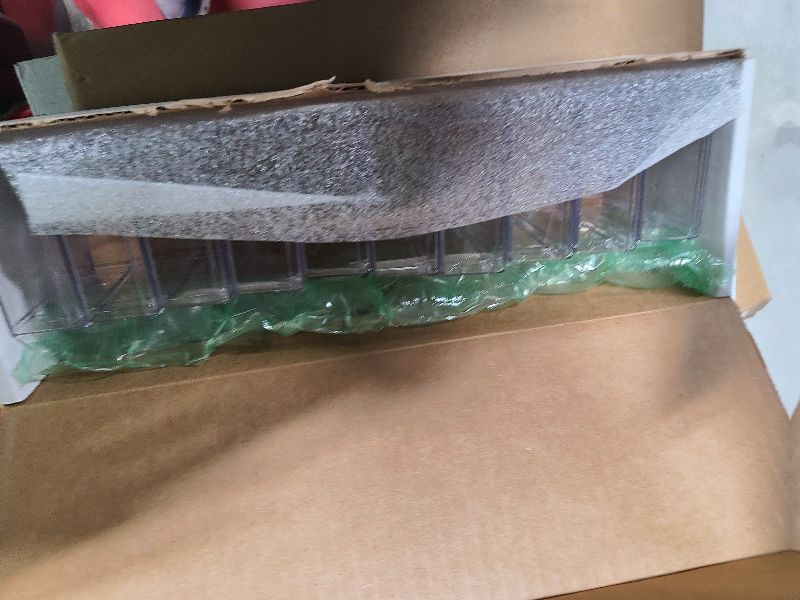 Photo 1 of 10-Pack Clear Hinged Plastic Containers, Keepsake Storage Boxes, 3 1/2" L x 2 9/16" W x 1" H, Made in USA, Plastic Display Case or Small Box for Storage and Organization