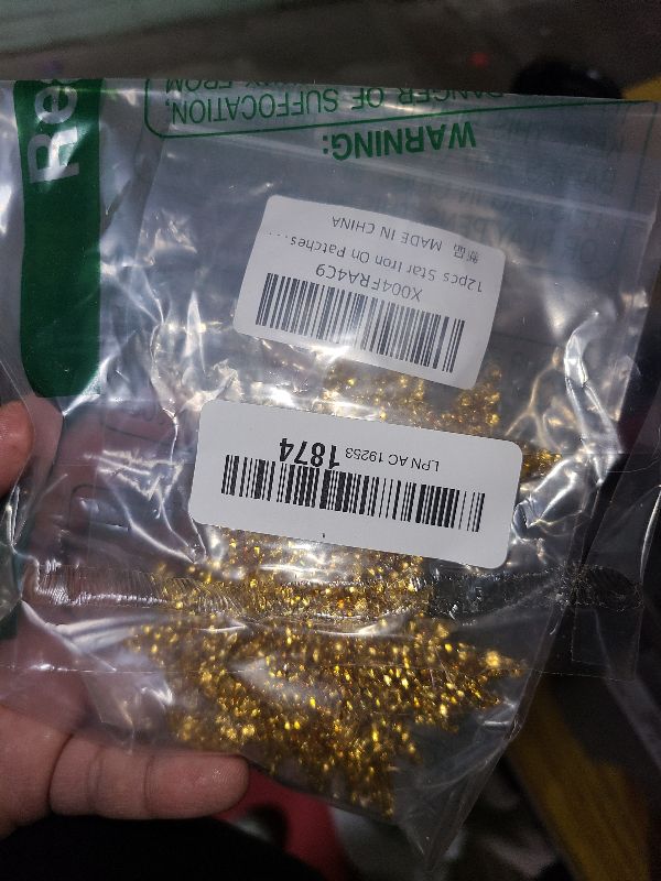 View 2 of 12Pcs Star Iron on Patches,Star Patches,Iron on Stars,Gold Iron on Patches,Star Rhinestones,Star Patches Iron on,Iron on Star Patches,Star Patches for Clothes,Rhinestone Applique,Sequin Star Patches