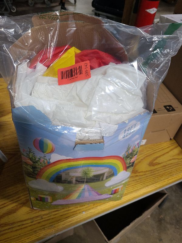 Photo 1 of 14FT Christmas Inflatable Rainbow Arch with Cloud, Inflatable Music Archway, Blow up Yard Decorations with Led Lights for Outdoor, Event Birthday Holiday Party Garden Lawn Decoration