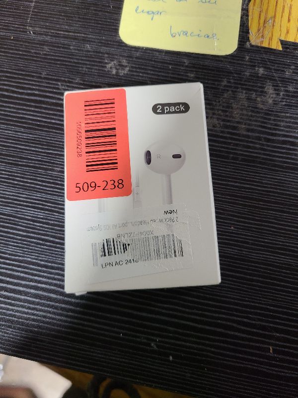 Photo 1 of 2 Pack Wired Headphones for iPhone Earbuds with Built-in Microphone & Volume Control Nosie Reduction Earphones Headsets Compatible with iPhone 14 13 12 11 Pro Max XS XR X 8 7, Support All iOS System