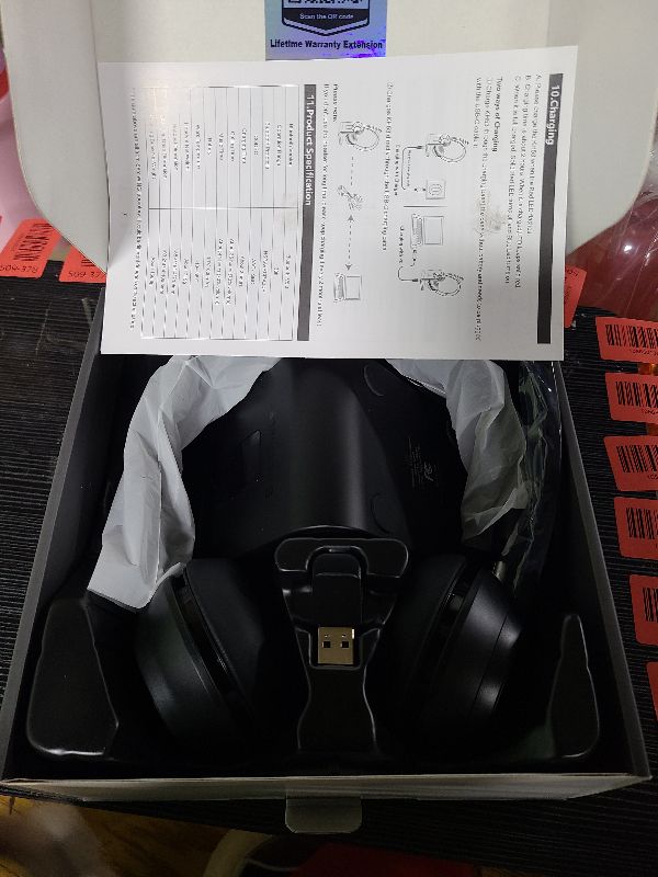 Photo 1 of (Upgraded Version) Wireless Headset, Bluetooth Headset with Noise Cancelling Microphone, Best Headphones with Mic Mute & USB Dongle for PC/Computer/Laptop/Cell Phones/Remote Work/Call Center