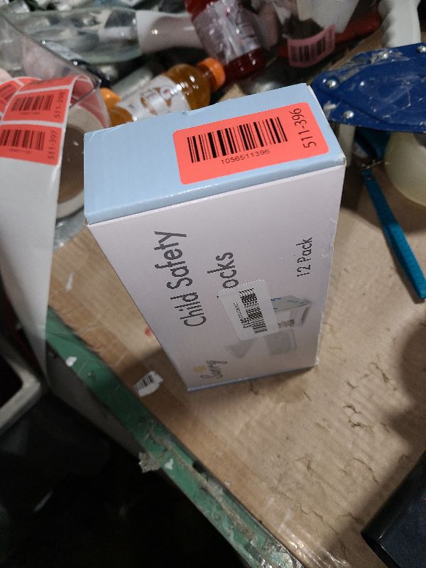 Photo 1 of 12 Pack Cabinet Locks Child Safety | Baby Safety Cabinet Locks NO Drilling 3M Adhesive Baby Proof Drawer Lock Child proofing cabinets latches for Kids Latch for Drawers & Door Child Safety Locks