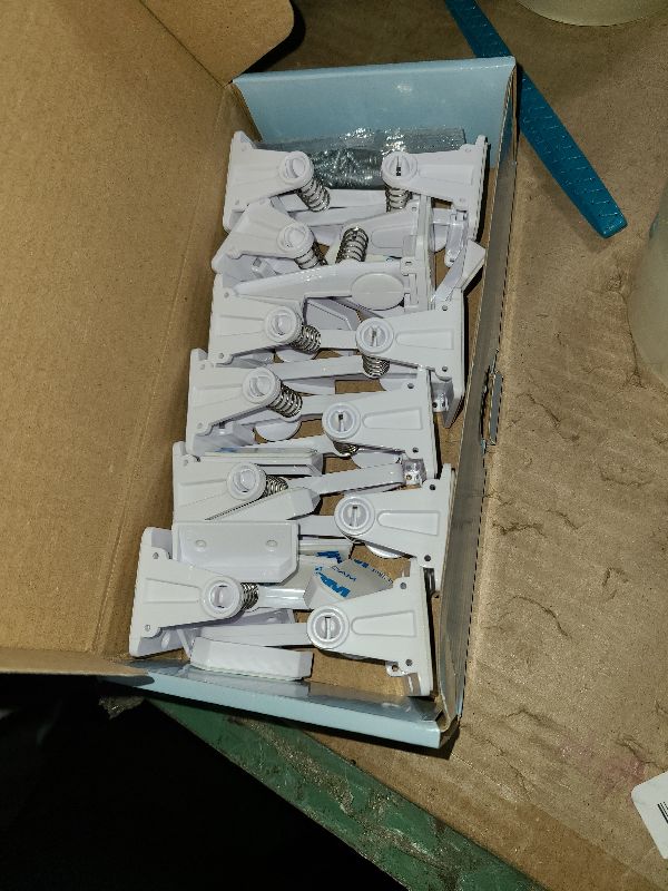 Photo 1 of 12 Pack Cabinet Locks Child Safety | Baby Safety Cabinet Locks NO Drilling 3M Adhesive Baby Proof Drawer Lock Child proofing cabinets latches for Kids Latch for Drawers & Door Child Safety Locks