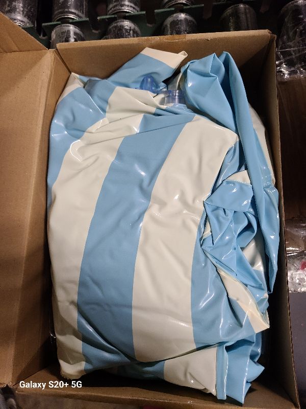 Photo 1 of 2 PCS 42 inch Extra Large Striped Pool Floats for Adults Swimming Rings Tube with Handles -Inflatable Pool Float Tube for Adults Pool Floats for The Beach, Party, Vacation (Blue, XL)