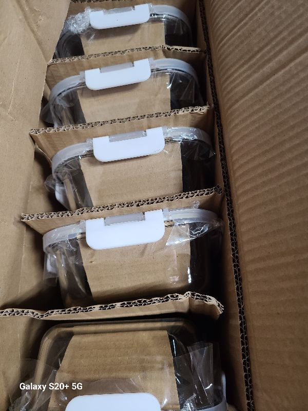 Photo 1 of [10-Pack]Glass Meal Prep Containers with Lids, MCIRCO Glass Food Storage Containers with Snap Locking Lids, Airtight Lunch Containers, Microwave, Oven, Freezer and Dishwasher, White