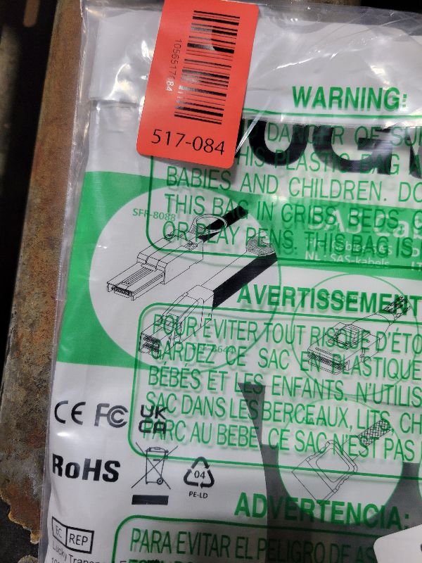 Photo 1 of 10Gtek MiniSAS HD SFF-8643 Breakout to 4xSATA Cable, for Server JBOD/Storage Tray & SAS RAID Controller Compatibility, 0.75~0.8m(2.46~2.62ft)