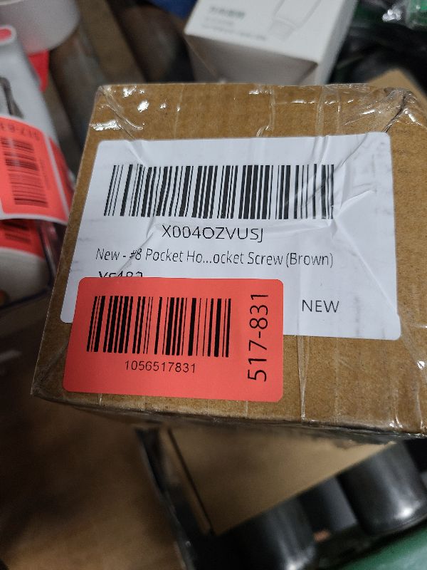 Photo 1 of #8 Pocket Hole Screws 1-1/4 Inch, 640Pcs Coarse Thread Wood Screws, Square Drive, Washer Head, 4-Layer Coating, Drive Bit Included (Brown)