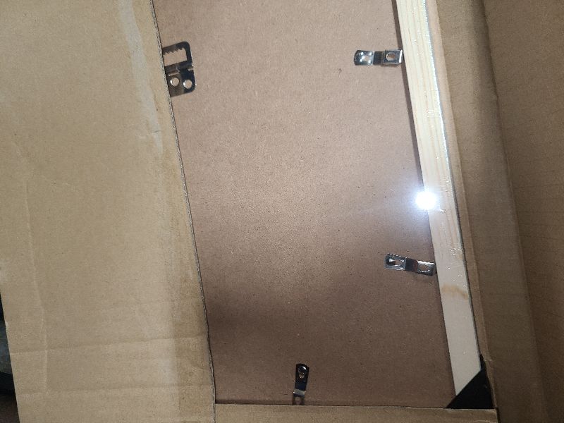 Photo 1 of 12x12 Wood Frame White, Modern Natural Woodgrain 12x12in Picture Frame, Rustic Wooden 12 x 12 inch Gallery Wall Photo Poster Frame with HD Plexiglass, Horizontal Vertical Wall Mounting Display 1pcs