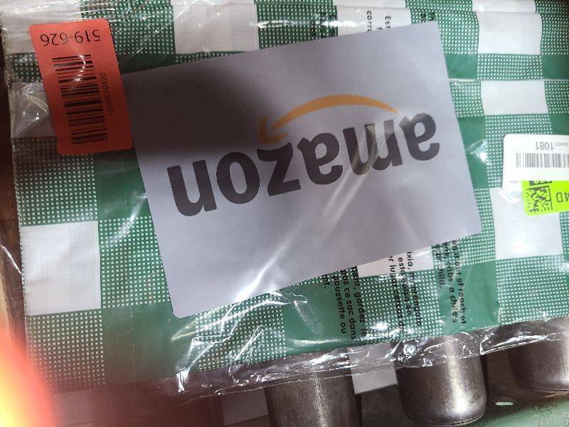 Photo 1 of 2 Pcs Green Gingham Tablecloth Disposable Plastic Checkered Table Cloths for Parties Disposable, Waterproof Rectangular Green & White Table Cover for Camping, Birthday, Party, Picnic 54 × 108 Inch