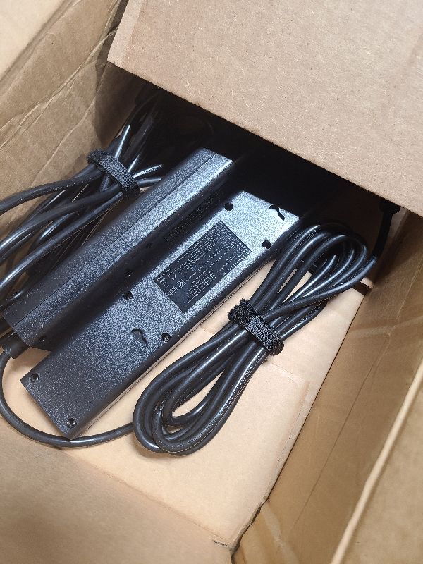 Photo 1 of 10FT Long Surge Protector Power Strip-with 5 Widely Outlets and 3 USB Ports(1 USB C Port),10 Foot Extension Cord(1250W/10A),Wall Mount for Home Office,700 J,Black(2 Pack)