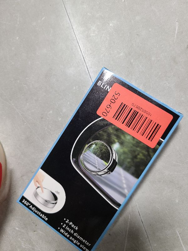 Photo 1 of 2 pcs Blind Spot Mirrors, 2" Round HD Glass Convex 360° Wide Angle Side Rear View Mirror with ABS Housing for Cars SUV and Trucks, Silver, Pack of 2