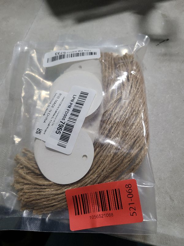 Photo 1 of 120 PCS White Gift Tags, 2'' Round Gift Tags with String Marking Hang Tag Writable Blank Tag for Presents Labeling DIY Craft Project Wedding Baby Shower Favors Stocking Stuffers