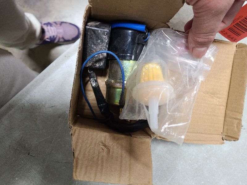 Photo 1 of 12V Electric Fuel Pump Inline, 8mm In/Outlet w/Cut Off Relay - for Kawasaki Mule 1000 2500 2510 2520 3000 3010 3020 (1993-2008) - Replaces 49040-1055, 27034-1053