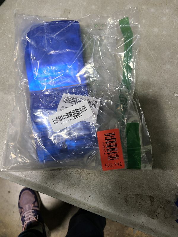Photo 1 of 100 Pieces Resealable Mylar Bags with Zipper and Clear Window Smell Proof Packaging Bags Foil Pouch Zipper Bag for Food Self Sealing Storage Supplies (Blue, 3.54x6.29 inches)