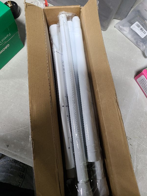 Photo 1 of 2 Pack Tension Curtain Rod 30 to 64 Inch White Curtain Rod Adjustable Expandable Spring Tension Curtain Rod No Drilling 7/8" Spring Loaded Curtain Rods for Windows Bedroom Closet Doorway Door