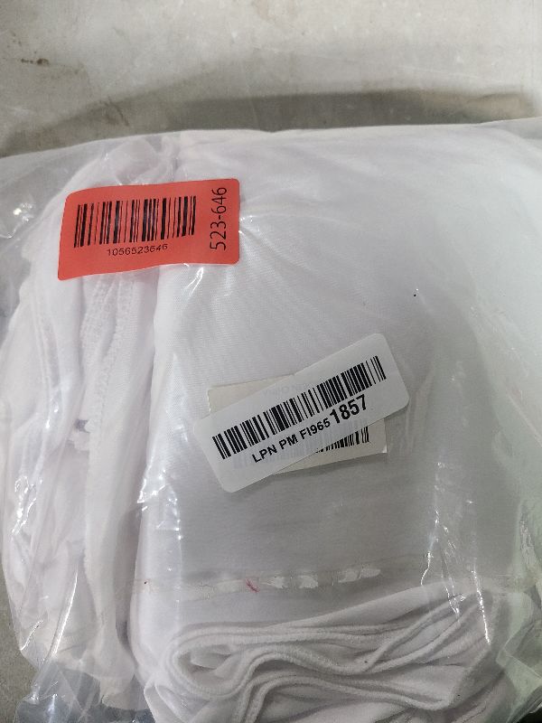 Photo 1 of 10x10ft Wrinkle Free White Backdrop Curtain for Parties Soft Fabric Drapes Wedding White Curtain Backdrop for Birthday Party Decorations Background for Photography 5x10ft, 2 Panels