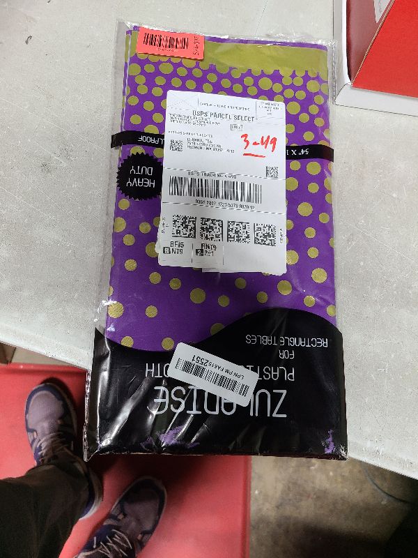 Photo 1 of 2 Pack Premium Purple and Gold Plastic Tablecloths – Thick, Durable, Reusable Table Covers (54 x 108 in) – Stylish Party Decor for Birthday, Rapunzel, Tangled, Kpop Demon Hunters Parties