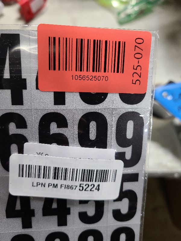 Photo 1 of 1.5 inch Self Adhesive Numbers for Mailbox, House Numbers, Reflective Mailbox Number, Trash Cans Number, for Outside, 60 PCS (Black/White)