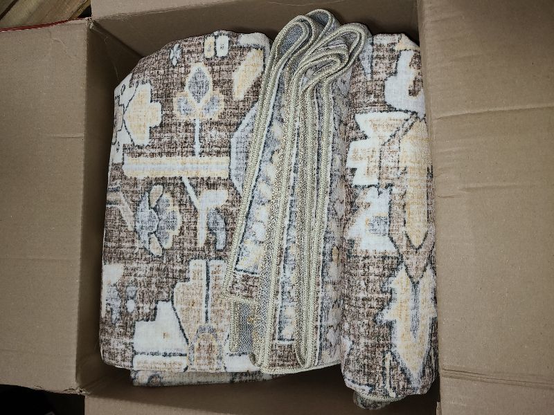 Photo 1 of 12x15 Area Rug for Living Room - Washable Soft Traditional Tribal Rug for Bedroom Dining Room Home Office, Non-Slip Stain Resistant Vintage Distressed Indoor Floor Carpet- Dark Brown