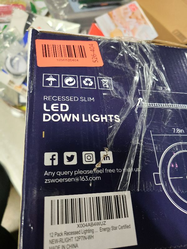 Photo 1 of 12 Pack Recessed Lighting 7 Inch with Junction Box, 5CCT 7 Inch LED Recessed Lights Dimmable 2700K/3000K/4000K/5000K/6000K, 16W 1300lm Ultra Thin Recessed Lighting - ETL and Energy Star Certified