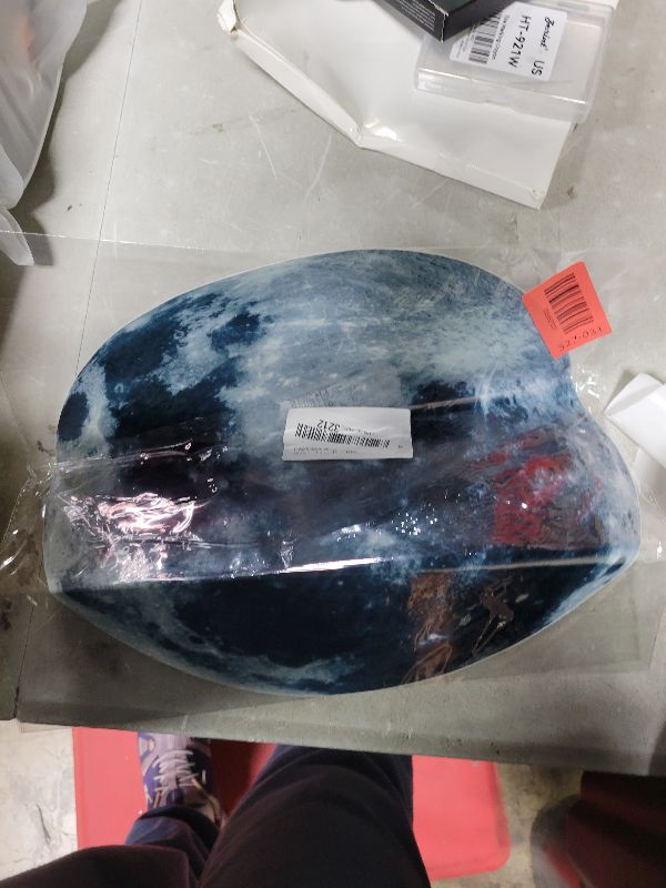 Photo 1 of 11.8 Inch Glow in The Dark Moon Wall Decal Stickers for Kids Ceiling Bedroom Wall Living Room, Blue