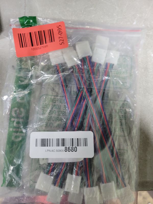 Photo 1 of 10 Pcs LED Light Strip Connectors 4-Pin 10mm Wide, Led Strip Connectors 4 pin Led Connectors for Kitchen Cabinet Bedroom DIY LED Strip Project Solderless Strip to Strip Jumper Extension Connector