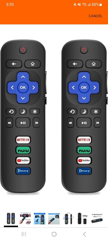 Photo 1 of 2 Pack Replacement Remote Controls for Roku TV, Compatible with TCL/Hisense/Sharp/Philips/Onn/Element Roku TV (Not for Roku Stick,Box or Speaker)
Amazon's Choice
