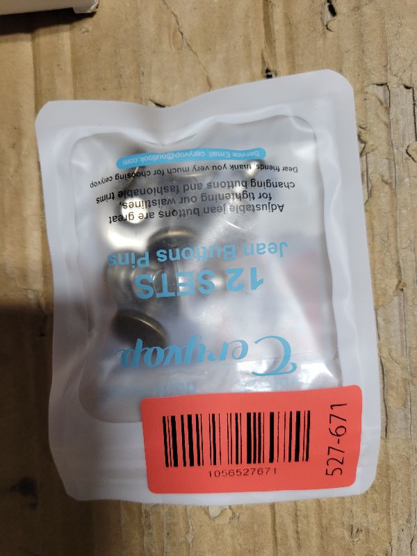 Photo 1 of 12 Sets Button Pins for Loose Jeans, No Sew and No Tools Instant Replacement Snap Tack Pant Button, Ceryvop Reusable and Adjustable Metal Pants Button Tightener