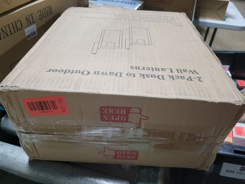 Photo 1 of 2-Pack Dusk to Dawn Outdoor Wall Lanterns with 2 LED Bulbs, Matte Black Waterproof Exterior Sconces with Clear Glass, Anti-Rust Outdoor Light Fixtures Outside Lights for House, Porch, Garage, Doorway