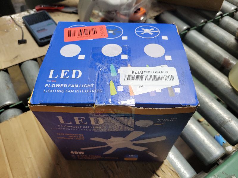 Photo 1 of 2-in-1 Socket Fan Light with Remote, 18'' Small Ceiling Fans with Lights, 3 Colors 3000K-6500K, 3 Wind Speeds, Modern ceiling fan with Dimmable Led Light Bulb for Bedroom Office Garage Kitchen, Brown