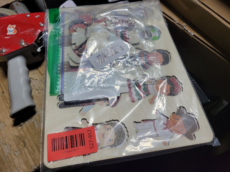 Photo 1 of 2 Set Wooden Puzzle for Toddlers 1-3 Children of The World Racial Cognition Dress up Peg Multicultural Learning Interchangeable Preschool Learning for Boys Girls