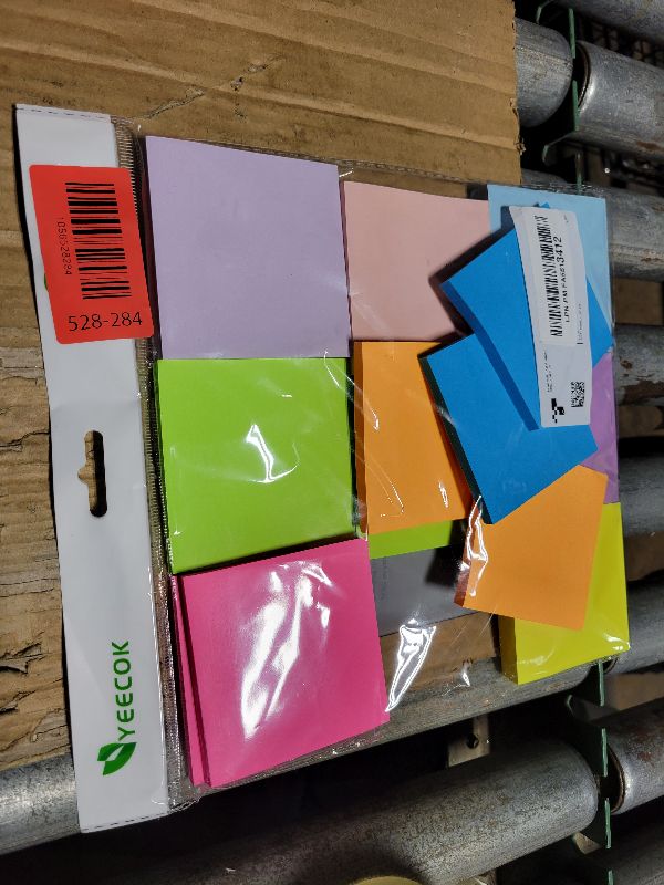 Photo 1 of (18 Pads) Sticky Notes 3x3 inch, Self-Stick Pads Bright Colors Sticky Note, Recyclable, Easy to Post for Home, Office, Notebook