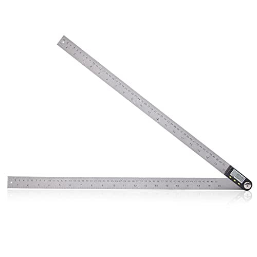 Photo 1 of 20 inch/500mm Digital Protractor Stainless Steel Digital Display Angle Ruler Digital Angle Measuring Finder Tool for Woodworking Tools