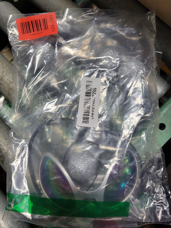 Photo 1 of 2 Pairs Alien Glasses Silver Glasses with Rainbow Color Lens and 2 Pieces Martian Antenna Headband Boppers for Adults and Kids Party Favors